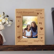 Aunt's Friendship Personalized Wooden Picture Frame 3 1/2" x 5" Brown (Vertical)
