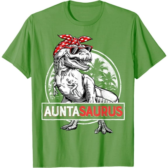 Auntasaurus T rex Dinosaur Auntie Saurus Family Matching Unisex T-Shirt for Men Women