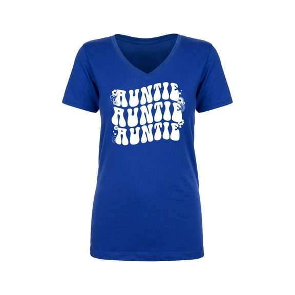 Auntie Auntie Auntie Womens V-Neck T-Shirt