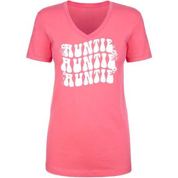 Auntie Auntie Auntie Womens V-Neck T-Shirt