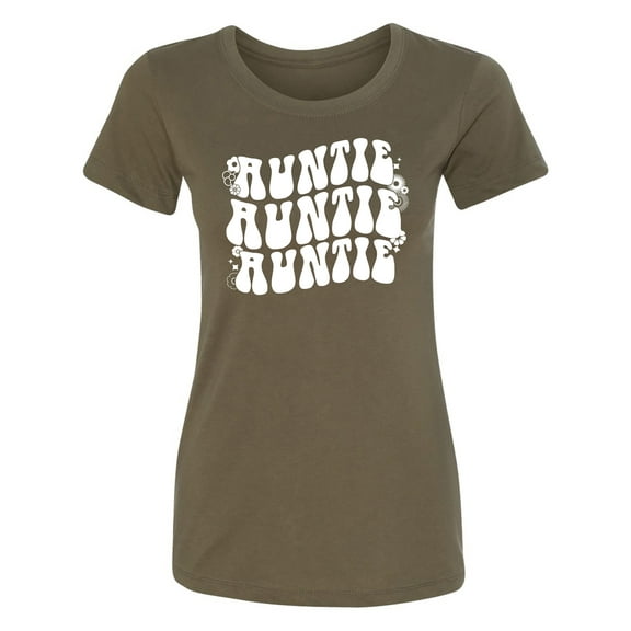 Auntie Auntie Auntie Womens crewneck tee