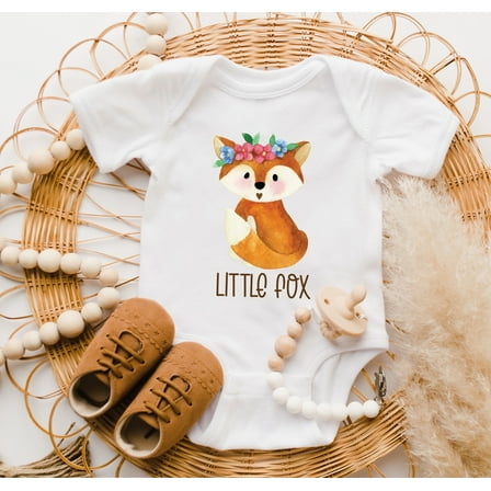 Auntie Baby Clothes, Auntie'S Little Fox Baby Onesie, Little Fox Onesie, Woodland Animal Onesie, Baby Shower Gift, Baby Outfit Cute and Cool Baby Bodysuit, BABY BODYSUIT LAT 4424