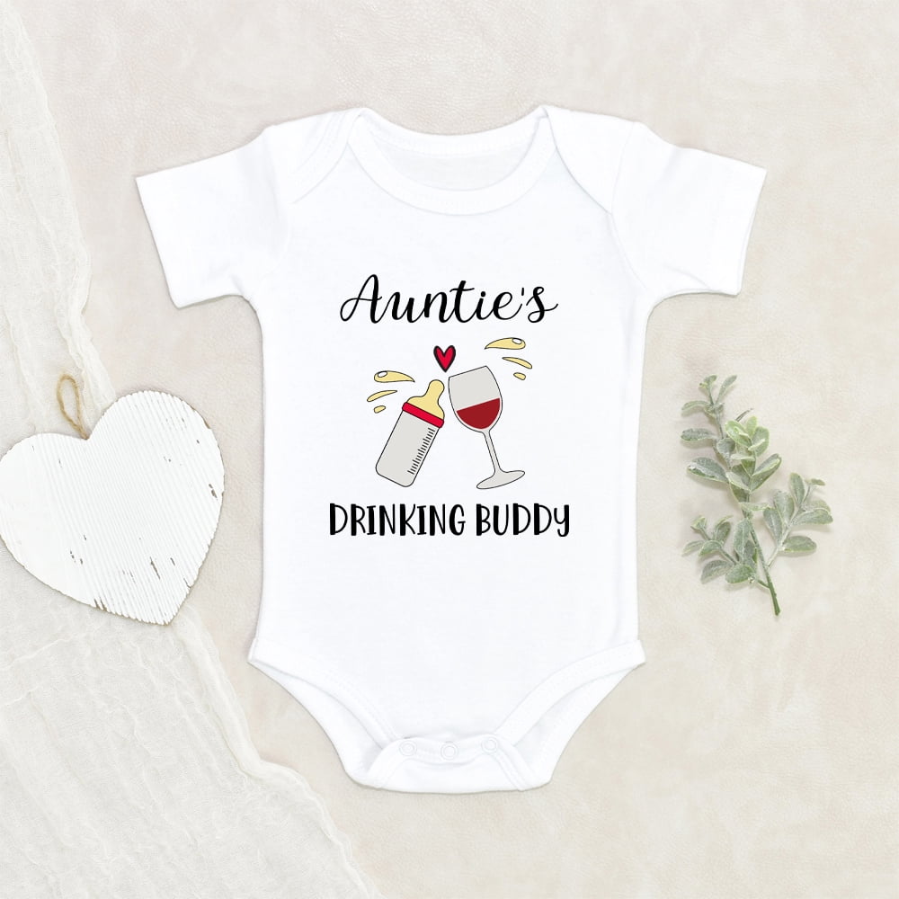 Auntie Baby Clothes - Auntie's Drinking Partner Baby Clothes - Cute ...