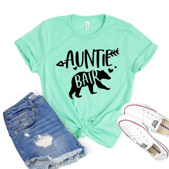 Auntie Bair Shirt New Aunt T-shirt Women's Aunty Tee Mothers Day Gift Bae Shirts Family Tshirt