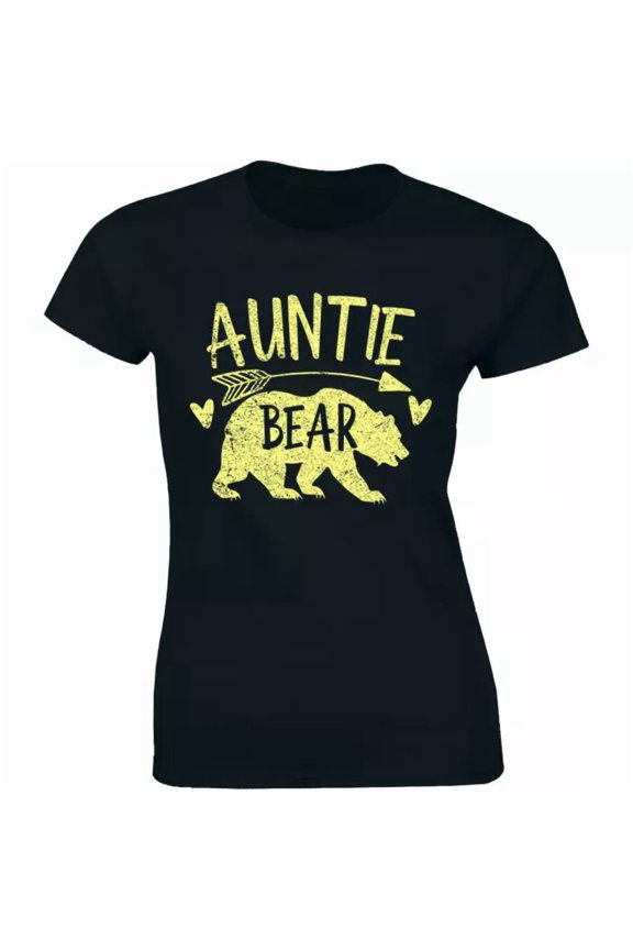 Auntie Bear Best Sister Aunt Niece Nephew Baby Women T-Shirt BLACK Unisex S-5XL Hot Trending Shirt, Vintage Birthday Gift