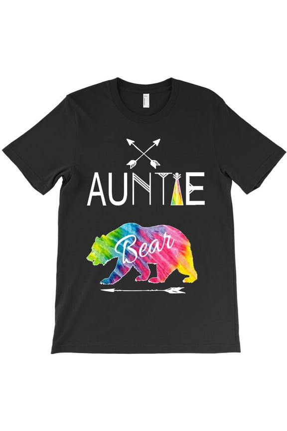 Auntie Bear Tie Dye Matching Family Vacation & Camping Cool Pullover G14365 Unisex T-Shirt, Up to Size 5XL