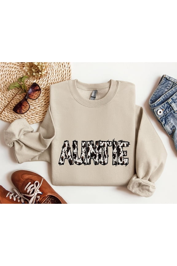 Auntie Buffalo Plaid Western Style Auntie Sweatshirt All size S-3XL