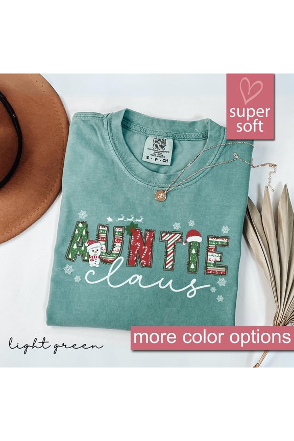 Auntie Claus Shirt, Christmas Gift For Aunt, Christmas Aunt Shirt, Aunt Gift, Auntie Gifts, Aunt Announcement Shirt