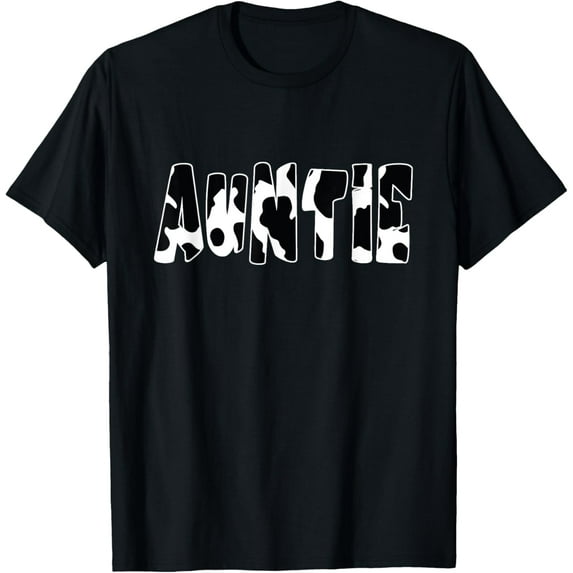 Auntie Cow Print Cow Pattern T-Shirt