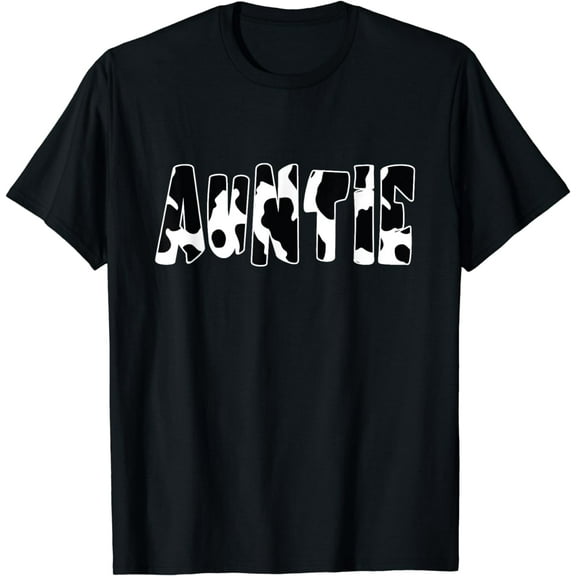 Auntie Cow Print Cow Pattern T-Shirt