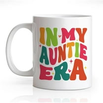 In My Auntie Era 11 Oz Novelty Mug, Cute Butterfly Family Ceramic Mug, Aunt Gifts From Niece Nephew, Birthday Gifts For Aunt New Aunt To Be Aunt, Mother's Day Gifts for Auntie, Aunt Mug Cup Gifts