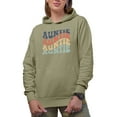 thumbnail image 1 of Auntie, Family Themed, Groovy Retro Wavy Text Merch Gift, Sand Hooded Sweatshirt or Hoodie, 3XL, 1 of 5