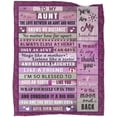 thumbnail image 1 of Auntie Gifts from Niece Soft Throw Blanket Birthday Gifts for Aunt Flannel Warm 50" x 60", 1 of 6