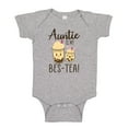 thumbnail image 1 of Auntie Is My Bes-Tea Baby Bodysuit One Piece NB Athletic Heather, 1 of 3