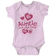 Auntie Loves Me Adorable Cute Niece Bodysuit Jumper Girls Infant Baby Brisco Brands 12M