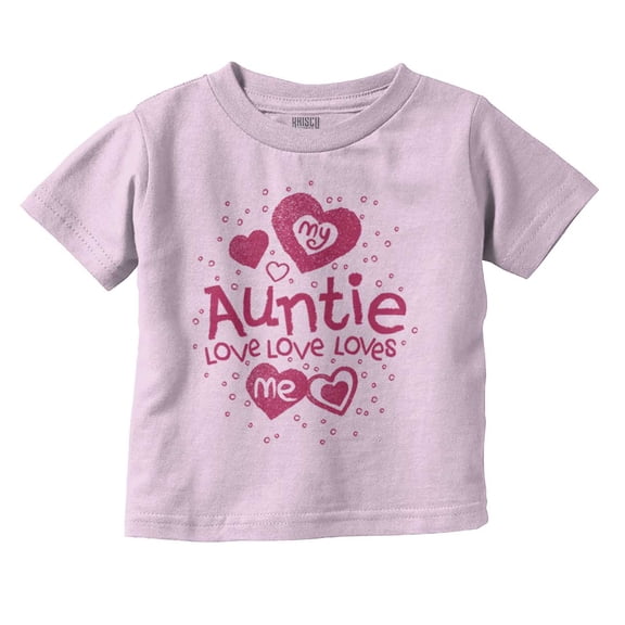 Auntie Loves Me Adorable Cute Niece Youth T Shirt Tee Girls Infant Toddler Brisco Brands 12M