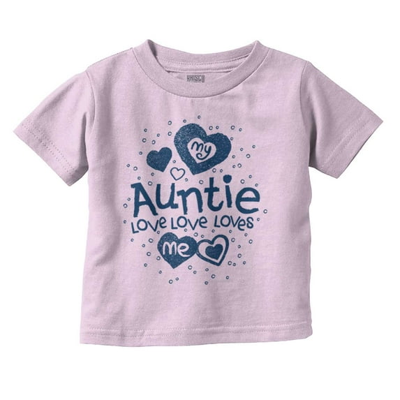 Auntie Loves Me Adorable Cute Niece Youth T Shirt Tee Girls Infant Toddler Brisco Brands 3T