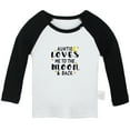 thumbnail image 1 of My Auntie Loves Me To The Moon and Back Funny T shirt For Baby, Newborn Babies T-shirts, Infant Tops, 0-24M Kids Graphic Tees Clothing (Long Black Raglan T-shirt, 0-6 Months), 1 of 4