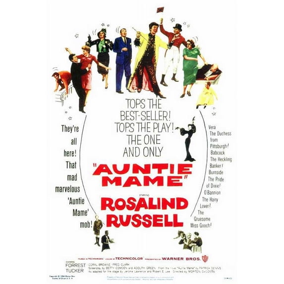 Auntie Mame Movie POSTER 27" x 40" Style A