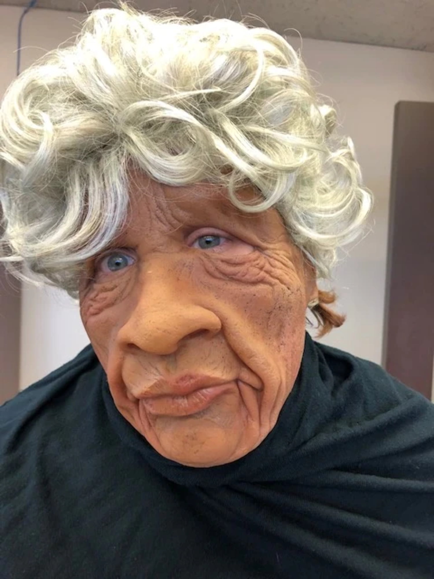 Auntie, Old African-American Lady Old Woman Latex Face Mask