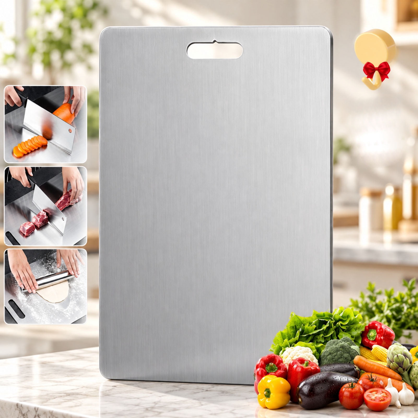 Auntie Rue Katanaflex Titanium Cutting Board, Reversible Double-Sided ...