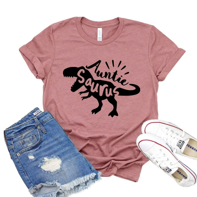 Funny Aunt Saurus Dinosaur T-Shirt Women Auntie Gift Funny Aunt Saurus Dinosaur T-Shirt Women Auntie Gift