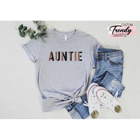 Auntie, Sister, New Aunt to be, Auntie Gift, Aunt, Pregnancy Announcement, Leopard Print Tee, Aunt Birthday Shirt TSHIRT All Size S-5XL