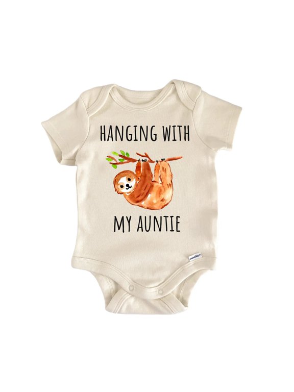 Auntie Sloth Aunt Animal Newborn Gift Baby Onesie®