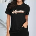 thumbnail image 1 of Auntie T Shirt Women Cute Heart Print Aunt Tops Tees Casual Short Sleeve Vacation Shirts Tops Blank Athletic Shirts Women S T Shirts Long Sleeve Shirts Tall Shirts Women Tech Stretch Striped Short, 1 of 3