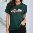 thumbnail image 1 of Auntie T Shirt Women Cute Heart Print Aunt Tops Tees Casual Short Sleeve Vacation Shirts Tops Blank Athletic Shirts Women S T Shirts Long Sleeve Shirts Tall Shirts Women Tech Stretch Striped Short, 1 of 3