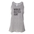 thumbnail image 1 of "Auntie Tank Top, Worlds Okayest Aunt, Aunt Racerback, Soft Bella Canvas, Sublimation, Racerback, Aunt Life, Gift For Aunt, Racerback Tank, Athletic Grey, MEDIUM", 1 of 1