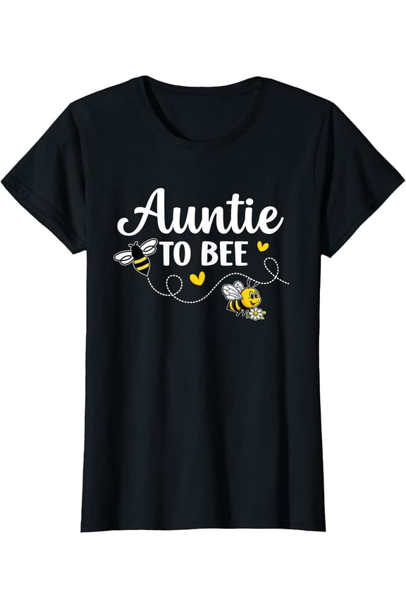 Auntie To Bee Gender Reveal Pregnancy Announcement Auntie T-Shirt, Unisex T-Shirt