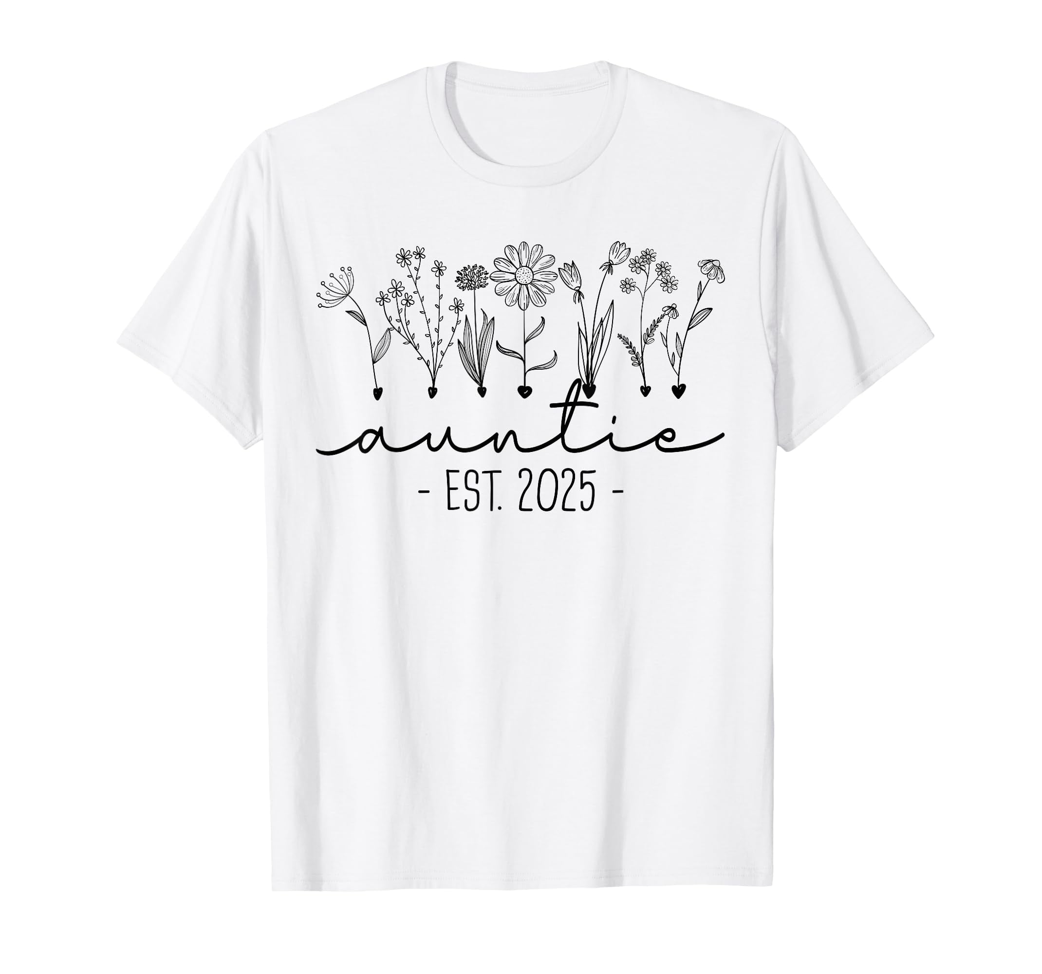 Auntie est 2025 Promoted to auntie 2025 Cute Aunt 2025 TShirt