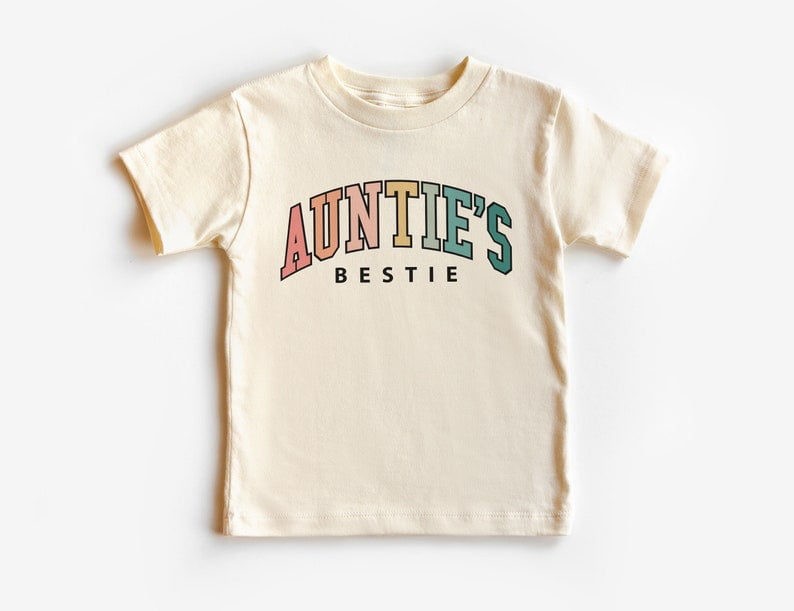 Auntie's Bestie Toddler Shirt - Cute Niece/Nephew Outfit - I Love My ...