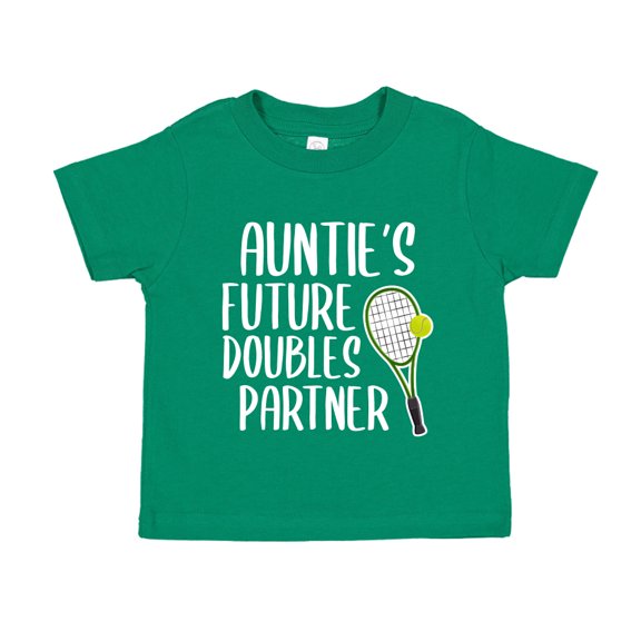 Auntie's Future Doubles Partner Toddler T-Shirt 3T Kelly Green