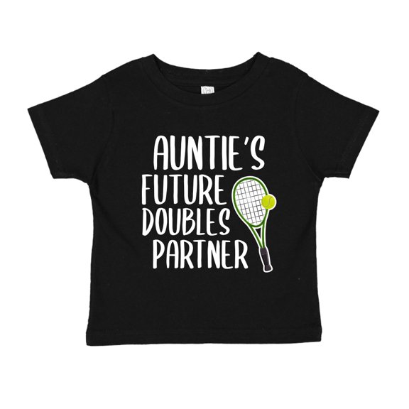 Auntie's Future Doubles Partner Toddler T-Shirt 4T Black