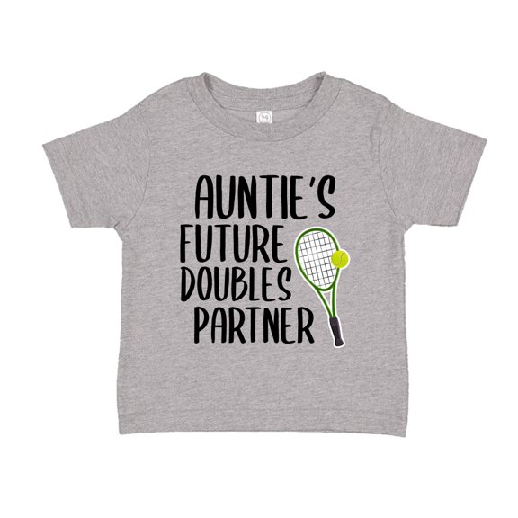 Auntie's Future Doubles Partner Toddler T-Shirt 5/6T Athletic Heather