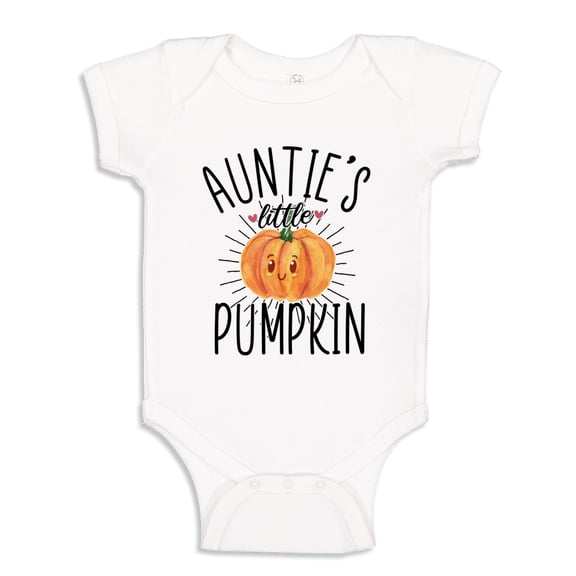Auntie's Little Pumpkin Baby Bodysuit One Piece 24 mo White