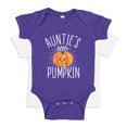 thumbnail image 1 of Auntie's Little Pumpkin Baby Bodysuit One Piece 6 mo Purple, 1 of 3