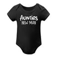 thumbnail image 1 of Aunties New Man - Baby Clothes - Funny Newborn Bodysuit Outfits for Boys Black-style 9months, 1 of 7