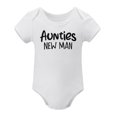 thumbnail image 1 of Aunties New Man - Baby Clothes - Funny Newborn Bodysuit Outfits for Boys White-style-1 18months, 1 of 7