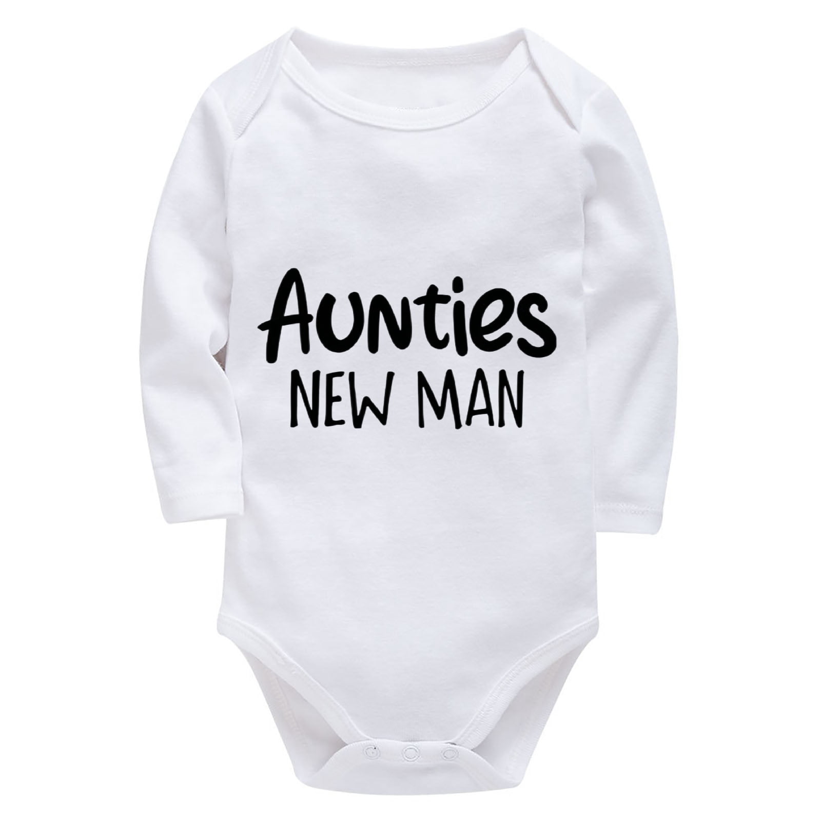 Aunties New Man Newborn Going Home Outfits Long Sleeve Summer Romper ...