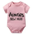 thumbnail image 1 of Aunties New Man Newborn Outfits Boy Short Sleeve Cute Newborn Boy Clothes White 0-3 Months Baby Boy Outfits, 1 of 2
