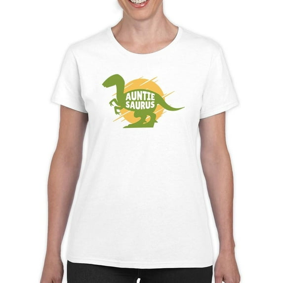 Auntiesaurus Illustration T-Shirt Women -Smartprints Designs, Female 3X-Large