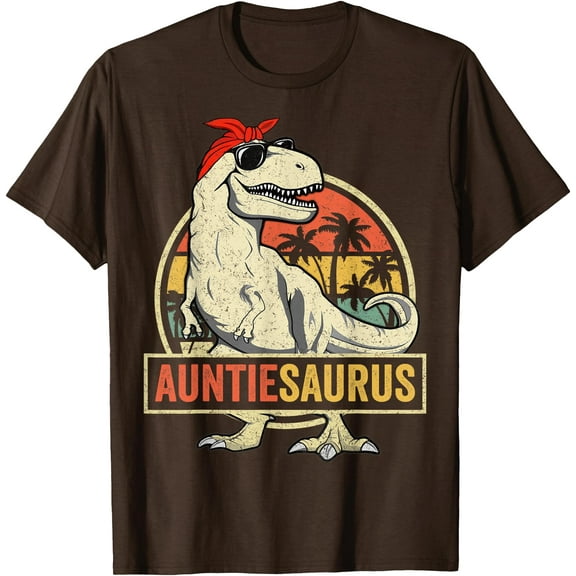 Auntiesaurus T Rex Dinosaur Aunt Saurus Family Matching Unisex T-Shirt for Men Women