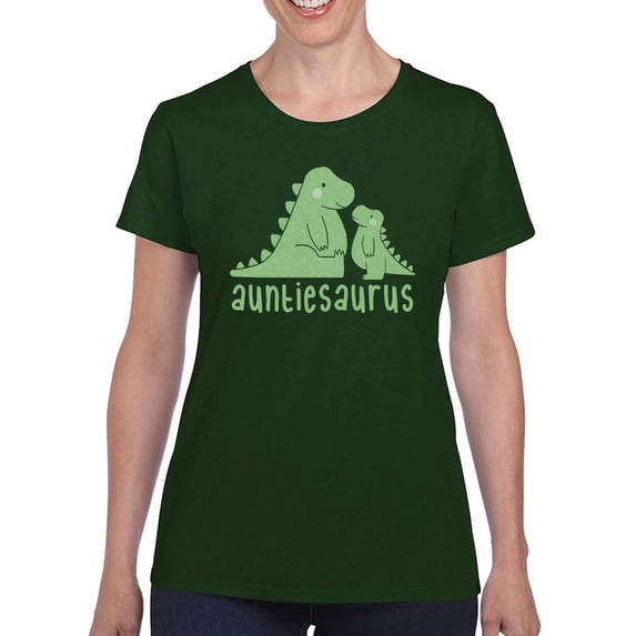 Auntiesaurus T-Shirt Women -Smartprints Designs, Female Large