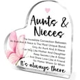 thumbnail image 1 of Aunts and Nieces Gifts, 4 x 4 inches Acrylic Heart Decor, Aunt Mother's Day Birthday Gift from Niece, Aunt Desk Decor for Women, 1 of 4