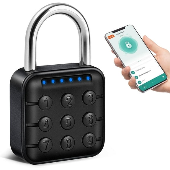 AuntyFey Smart Combination Lock for Locker, Digital Padlock for Gym Locker Lock with APP, 6 Digit Combination Lock, Bluetooth Waterproof Locker Lock