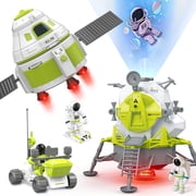 AuntyFey Space Rocket Toy for Kids, Spaceship Building Toys with Light & Sound, Educational Science Learning Birthday Gift for Boys