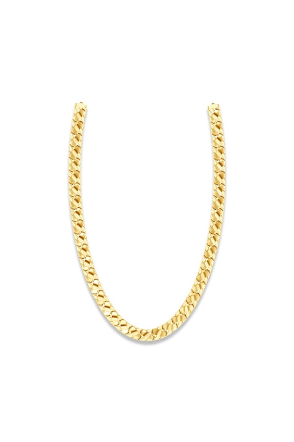 18K Vermeil Gold Plated Cuban Chain – 5mm Width Iced Out Necklace for Men, Premium Hip Hop Jewelry (18–24")